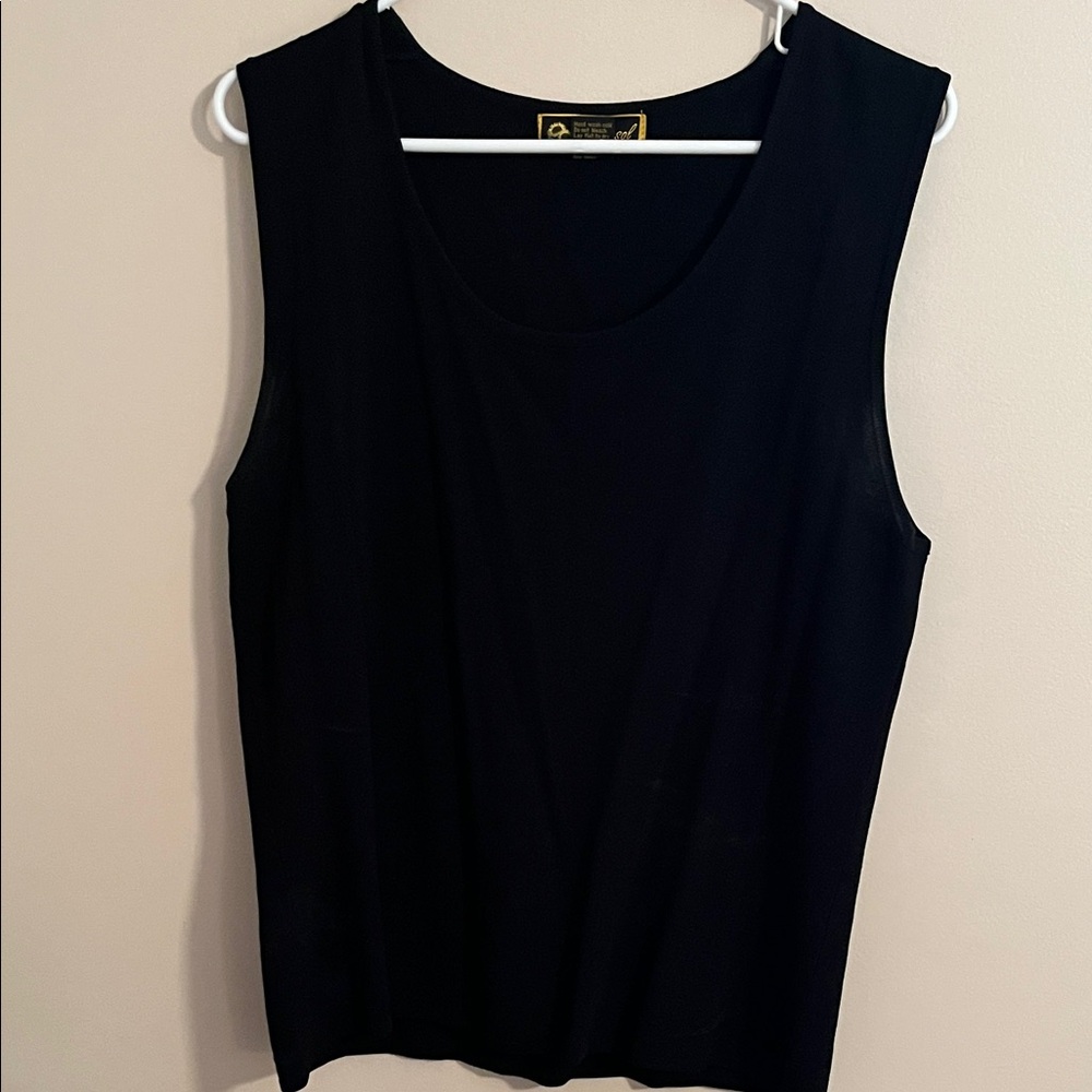 Mirasol Classic Black Tank Top. Sz L